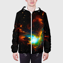 Куртка с капюшоном мужская Галактика, цвет: 3D-белый — фото 2