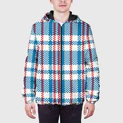 Куртка с капюшоном мужская Текстура Сумка Челнока, цвет: 3D-черный — фото 2