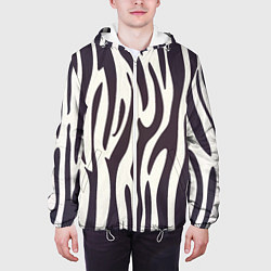 Куртка с капюшоном мужская Я зебра, цвет: 3D-белый — фото 2