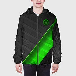 Куртка с капюшоном мужская FC Borussia, цвет: 3D-черный — фото 2