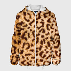 Куртка с капюшоном мужская Леопард, цвет: 3D-белый