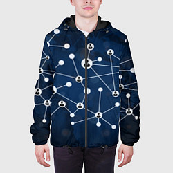 Куртка с капюшоном мужская COVID-19 WORLD, цвет: 3D-черный — фото 2
