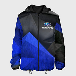 Куртка с капюшоном мужская SUBARU, цвет: 3D-черный