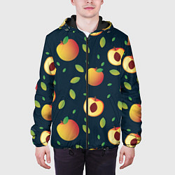 Куртка с капюшоном мужская Фруктовый арт, цвет: 3D-черный — фото 2