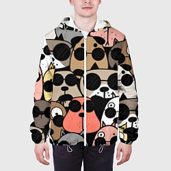 Куртка с капюшоном мужская Серьезные псы, цвет: 3D-белый — фото 2
