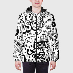 Куртка с капюшоном мужская Rock, цвет: 3D-черный — фото 2