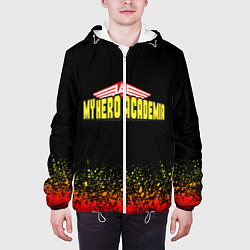 Куртка с капюшоном мужская MY HERO ACADEMIA logo on FIRE, цвет: 3D-белый — фото 2