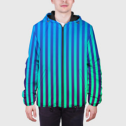 Куртка с капюшоном мужская Пикси полосы, цвет: 3D-черный — фото 2