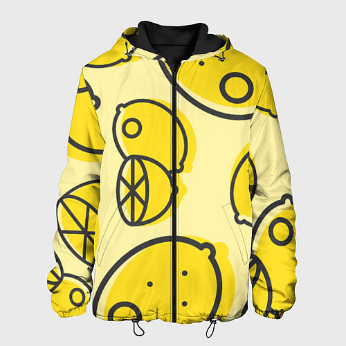 Мужская куртка Лимончики / 3D-Черный – фото 1