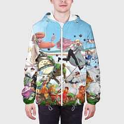 Куртка с капюшоном мужская Studio Ghibli, цвет: 3D-белый — фото 2