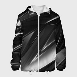 Куртка с капюшоном мужская GEOMETRY STRIPES BLACK & WHITE, цвет: 3D-белый