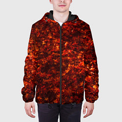 Куртка с капюшоном мужская Лиственной покров, цвет: 3D-черный — фото 2