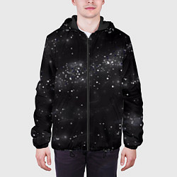 Куртка с капюшоном мужская Галактика, цвет: 3D-черный — фото 2