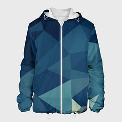 Куртка с капюшоном мужская DARK BLUE, цвет: 3D-белый