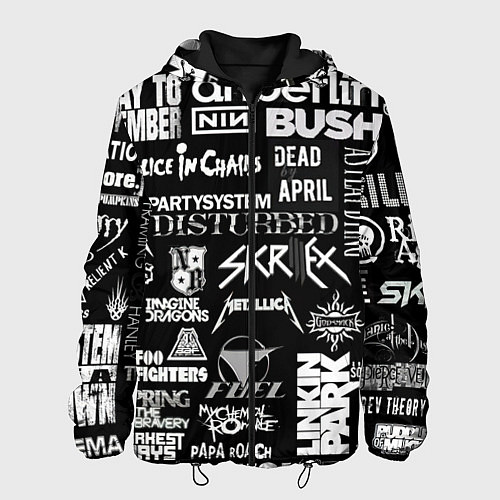 Мужская куртка Рок группы / 3D-Черный – фото 1
