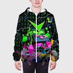 Куртка с капюшоном мужская Brawl Stars Virus 8-Bit, цвет: 3D-белый — фото 2