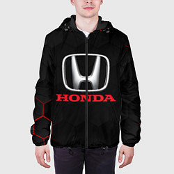 Куртка с капюшоном мужская HONDA, цвет: 3D-черный — фото 2