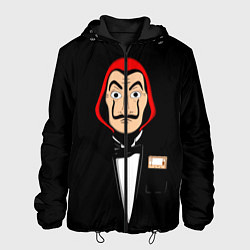 Куртка с капюшоном мужская Бумажный Дом, цвет: 3D-черный