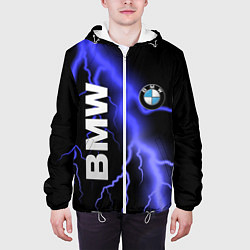 Куртка с капюшоном мужская BMW, цвет: 3D-белый — фото 2