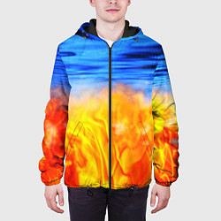 Куртка с капюшоном мужская ЛЕД И ПЛАМЯ, цвет: 3D-черный — фото 2