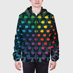 Куртка с капюшоном мужская 3Д спектр, цвет: 3D-черный — фото 2