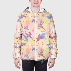 Куртка с капюшоном мужская Fa Ping Pattern, цвет: 3D-белый — фото 2