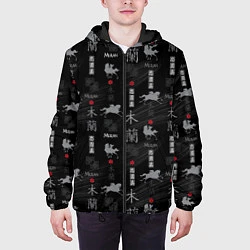 Куртка с капюшоном мужская Mulan Black Pattern, цвет: 3D-черный — фото 2