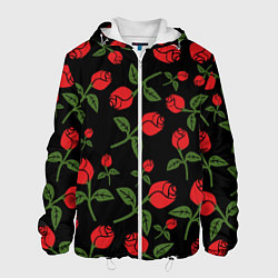 Куртка с капюшоном мужская Roses Art, цвет: 3D-белый