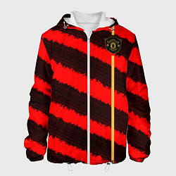Куртка с капюшоном мужская Манчестер Юнайтед лого 2020 3D, цвет: 3D-белый