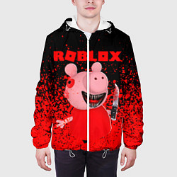 Куртка с капюшоном мужская Roblox Piggy, цвет: 3D-белый — фото 2