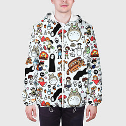 Куртка с капюшоном мужская Тоторо, цвет: 3D-белый — фото 2