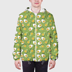Куртка с капюшоном мужская Avocado and Eggs, цвет: 3D-белый — фото 2