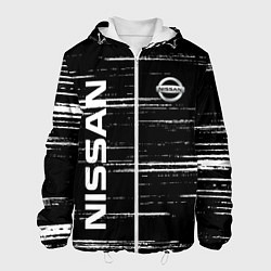 Куртка с капюшоном мужская NISSAN, цвет: 3D-белый