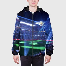 Куртка с капюшоном мужская FC MANCHESTER CITY, цвет: 3D-черный — фото 2