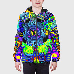 Куртка с капюшоном мужская КИСЛОТА ГОРОД, цвет: 3D-черный — фото 2