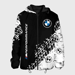 Куртка с капюшоном мужская BMW БМВ, цвет: 3D-черный