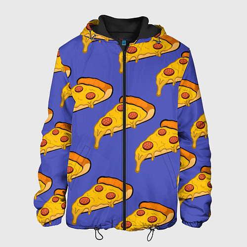 Мужская куртка Кусочки пиццы / 3D-Черный – фото 1