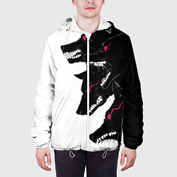 Куртка с капюшоном мужская Волки, цвет: 3D-белый — фото 2