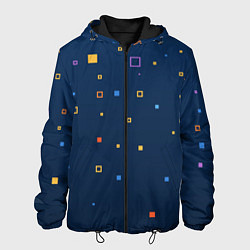 Куртка с капюшоном мужская Геометрия дождь, цвет: 3D-черный
