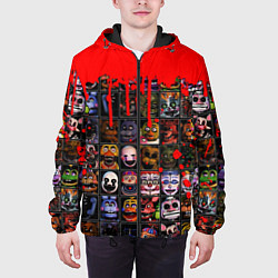 Куртка с капюшоном мужская Five Nights At Freddys, цвет: 3D-черный — фото 2