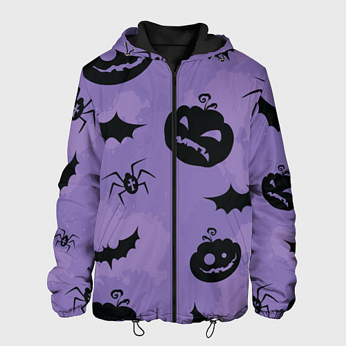 Мужская куртка Фиолетовый хэллоуин / 3D-Черный – фото 1