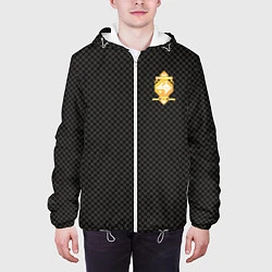 Куртка с капюшоном мужская Hufflepuff, цвет: 3D-белый — фото 2