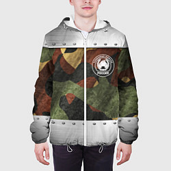 Куртка с капюшоном мужская Танковые войска РФ, цвет: 3D-белый — фото 2