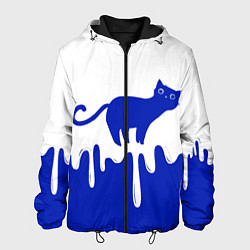 Куртка с капюшоном мужская Milk Cat, цвет: 3D-черный