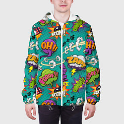 Куртка с капюшоном мужская Pop art comics, цвет: 3D-белый — фото 2