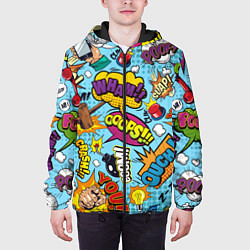 Куртка с капюшоном мужская Pop art comics, цвет: 3D-черный — фото 2