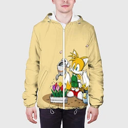 Куртка с капюшоном мужская Sonic, цвет: 3D-белый — фото 2