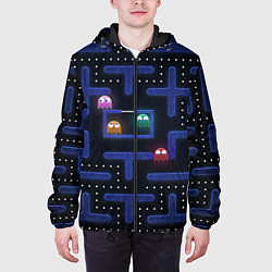 Куртка с капюшоном мужская Pacman, цвет: 3D-черный — фото 2
