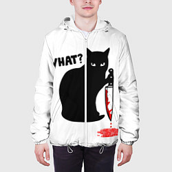 Куртка с капюшоном мужская What Cat, цвет: 3D-белый — фото 2