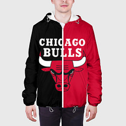 Куртка с капюшоном мужская Чикаго Буллз, цвет: 3D-белый — фото 2